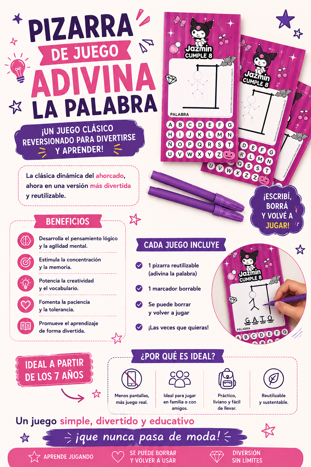 MINIPIZARRA ADIVINÁ LA PALABRA - Imagen 3