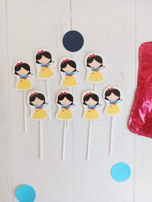 TOPPERS PARA CUPCAKES – X8 BLANCANIEVES