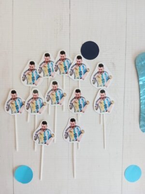 TOPPERS PARA CUPCAKES – X12 MESSI