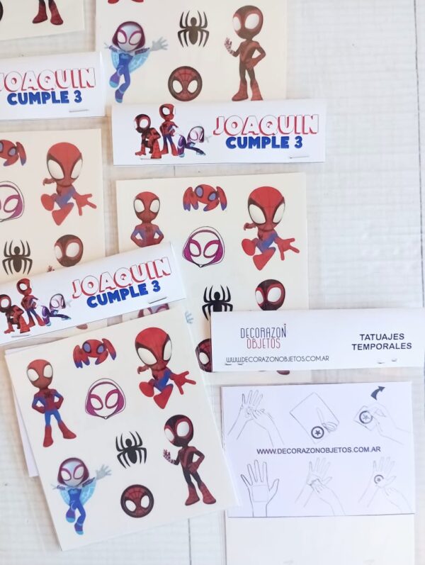 TATUAJES TEMPORALES - PACK X6 PLANCHAS - Imagen 6