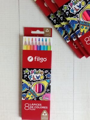 LÁPICES COLORES FLUO X8